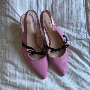 Nanette Lepore kitten heels pumps with leather now detail size 7